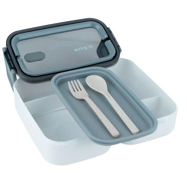 Ланч-боксы - Ланчбокс Kite Белый двойной 1400 мл (K23-183-1)#2