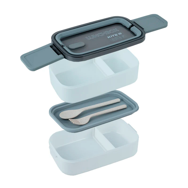 Ланч-боксы - Ланчбокс Kite Белый двойной 1400 мл (K23-183-1)#3