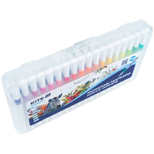 Канцтовари - Набір маркерів Kite Creative акрилових 36 кольорів (K-1158)#2