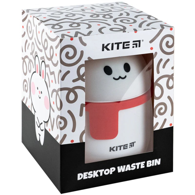 Канцтовари - Настільний контейнер для сміття Kite білий (K24-009-2)#4