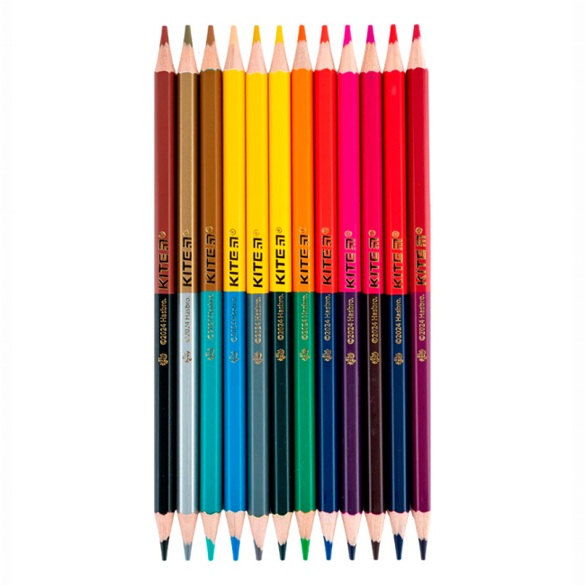 Канцтовари - Олівці кольорові Kite My Little Pony двосторонні 12 кольорів (LP24-054)#2