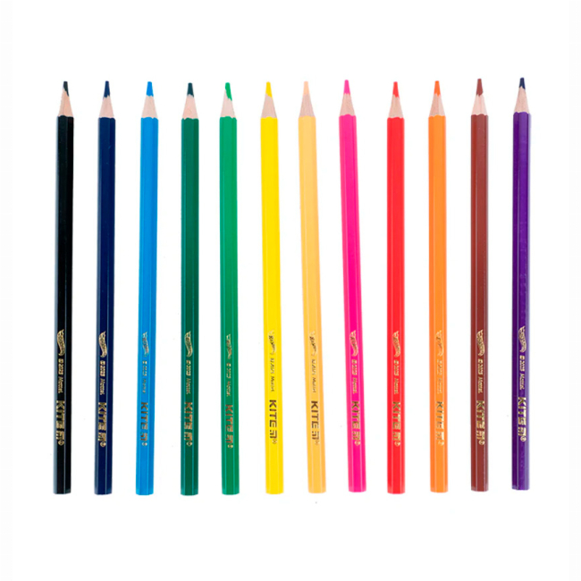 Канцтовары - Карандаши цветные Kite Hot Wheels 12 цветов (HW23-051)#2