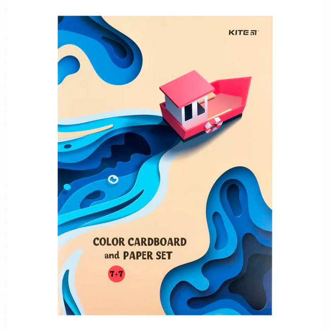 Канцтовари - Набір паперу та картону Kite 14 аркушів A4 (K24-1256)#2