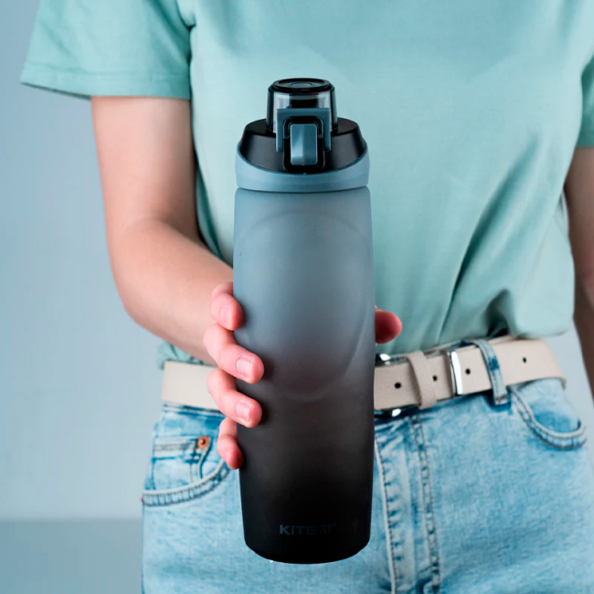 Чашки, склянки - Пляшка для води Kite Сіро-чорна 760 мл (K24-1200-1)#4