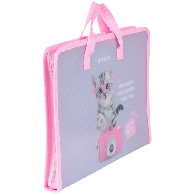 Канцтовары - Папка-портфель Kite Studio pets на молнии A4 (SP24-202)#3