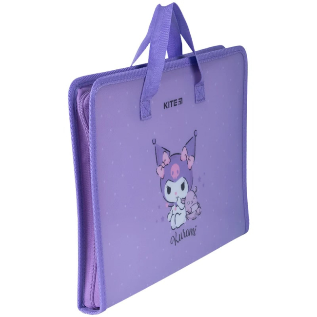 Канцтовары - Папка-портфель Kite Kuromi на молнии A4 (HK24-202)#3