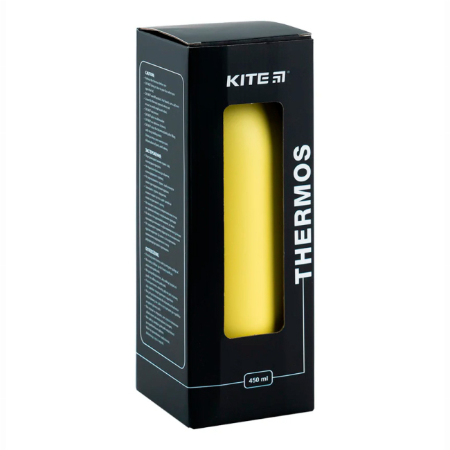 Чашки, склянки - Термос Kite Жовтий 450 мл (K24-1208-5)#4