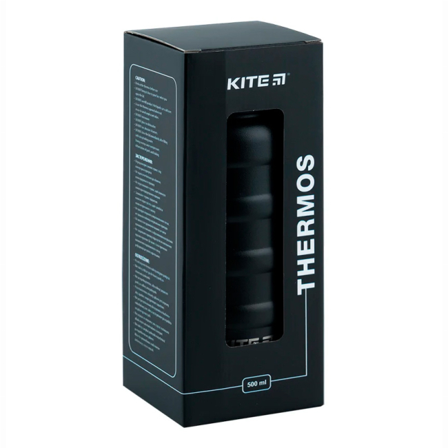 Чашки, склянки - Термос Kite Чорний 500 мл (K24-1204-2)#4