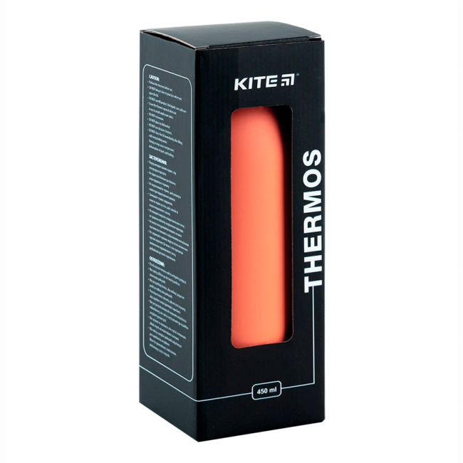 Чашки, склянки - Термос Kite Персиковий 450 мл (K24-1208-1)#4
