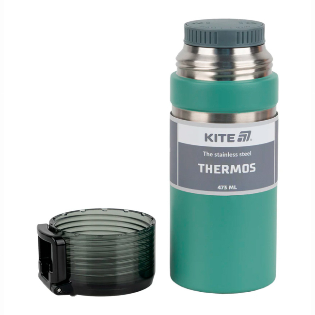Чашки, стаканы - Термос Kite Зеленый 473 мл (K25-320-2)#2