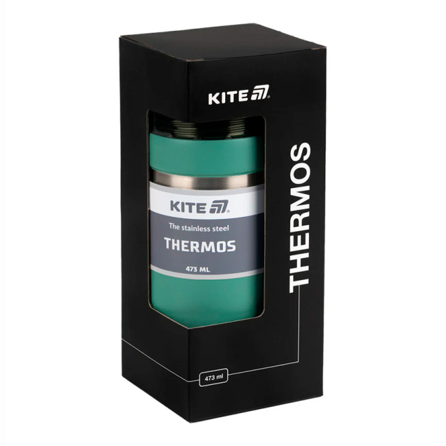 Чашки, стаканы - Термос Kite Зеленый 473 мл (K25-320-2)#4