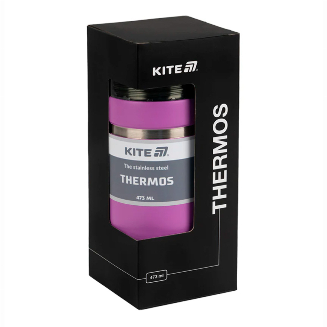 Чашки, склянки - Термос Kite Фіолетовий 473 мл (K25-320-3)#4