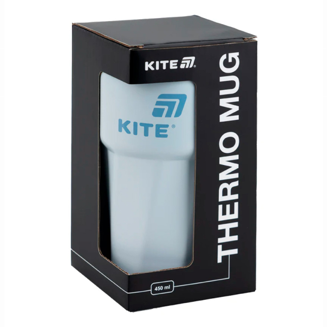 Чашки, склянки - Термокружка Kite сіро-блакитна 450 мл (K25-1220-2)#5
