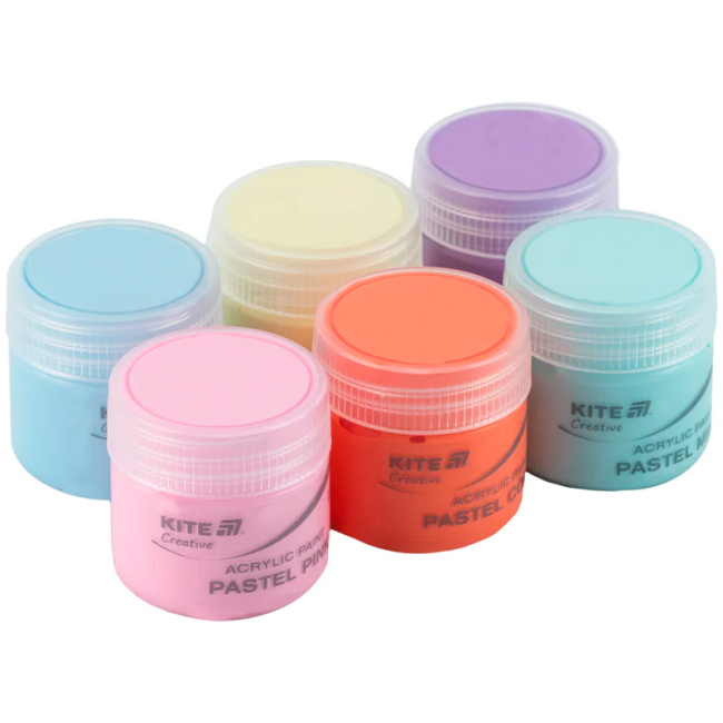 Канцтовари - Фарби акрилові Kite Creative 6 кольорів (K-272)#4