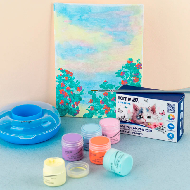 Канцтовари - Фарби акрилові Kite Creative 6 кольорів (K-272)#5