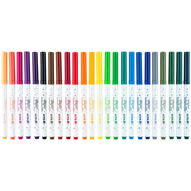 Канцтовары - Набор фломастеров Kite Creative superwashable 24 цвета (K-1153)#2