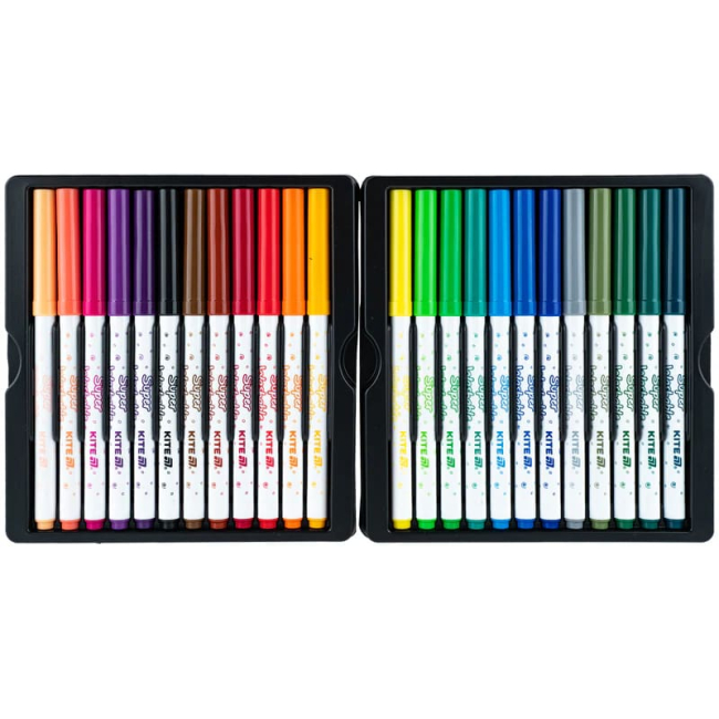 Канцтовары - Набор фломастеров Kite Creative superwashable 24 цвета (K-1153)#3