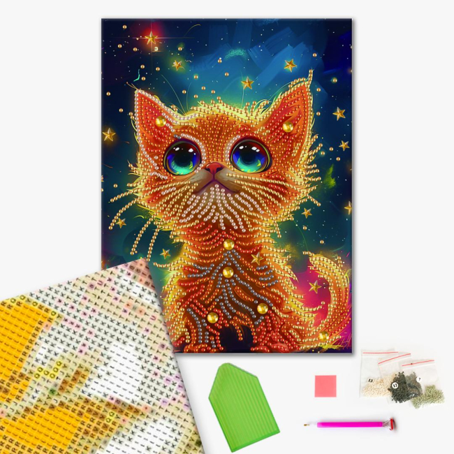 Мозаика - Алмазная мозаика Brushme Синеглазый котенок (BH009)#2