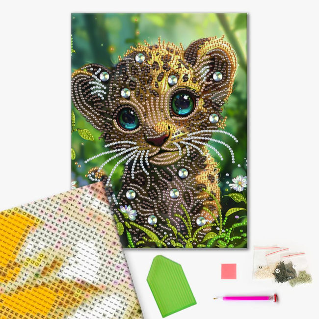 Мозаїка - Алмазна мозаїка Brushme Тигреня (BH011)#2