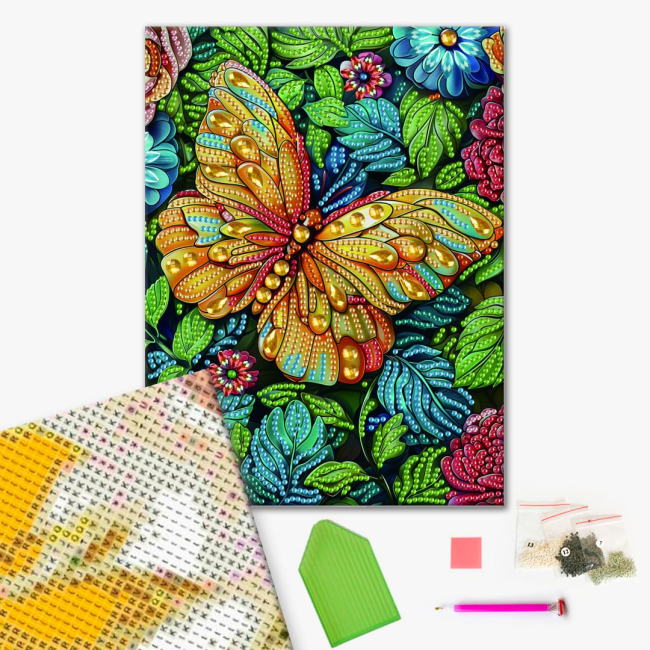 Мозаика - Алмазная мозаика Brushme Желтая бабочка (BH002)#2