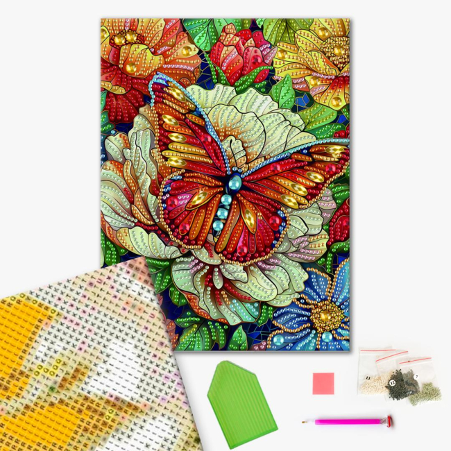 Мозаика - Алмазная мозаика Brushme Цветная бабочка (BH003)#2