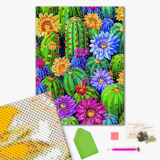 Мозаика - Алмазная мозаика Brushme Цветочные кактусы (BH014)#2