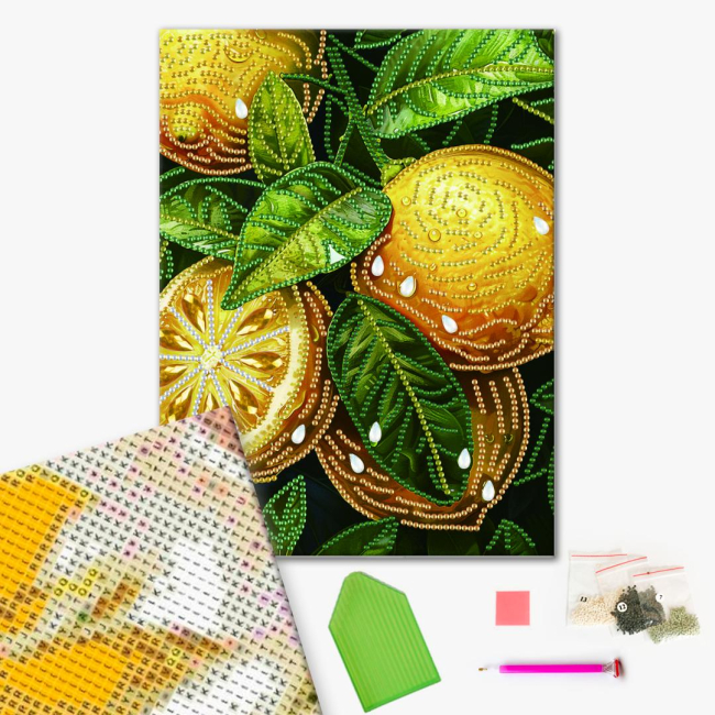 Мозаика - Алмазная мозаика Brushme Желтые лимоны (BH023)#2