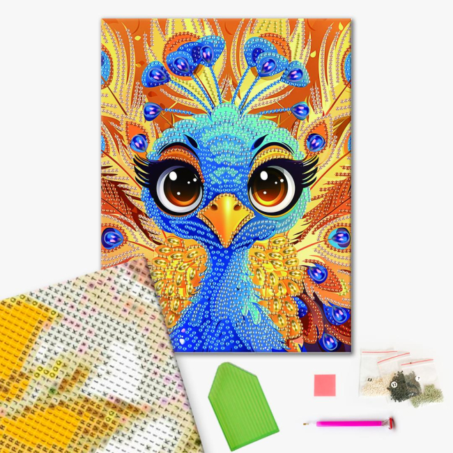 Мозаика - Алмазная мозаика Brushme Милый павлин (BH039)#2