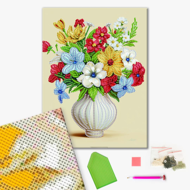 Мозаика - Алмазная мозаика Brushme Цветы в вазе (BH027)#2