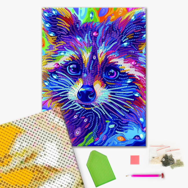 Мозаика - Алмазная мозаика Brushme Цветной енот (BH031)#2