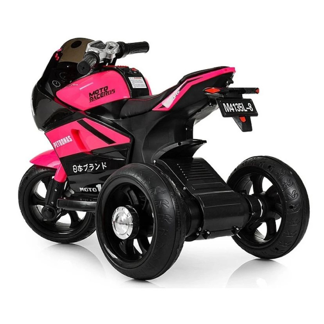 Електромобілі - Мотоцикл Bambi Racer рожевий (M 4135EL-8)#3