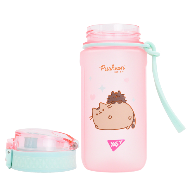 Бутылки для воды - Бутылка для воды Yes Pusheen Soft touch 500 мл розовая (708321)#3