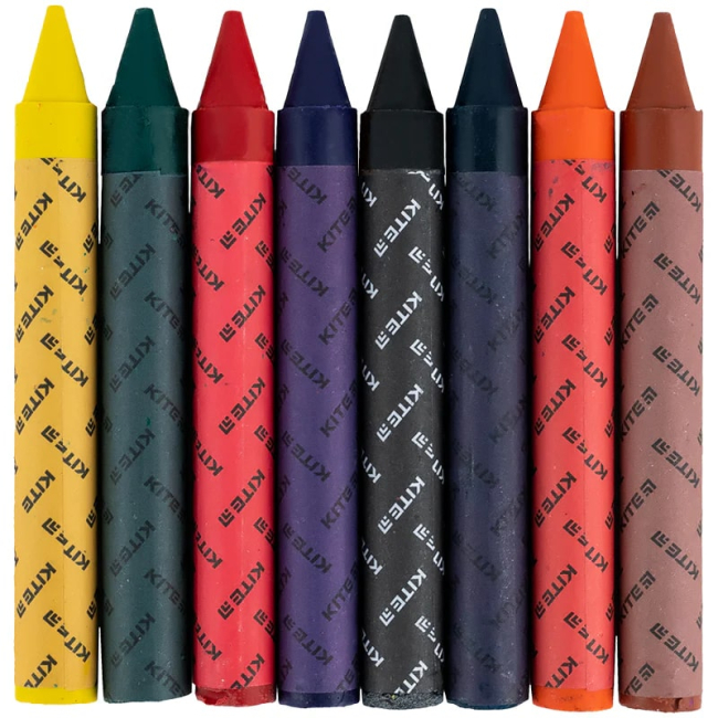 Канцтовары - Мел восковой Kite Classic Jumbo 8 цветов (K-076)#2