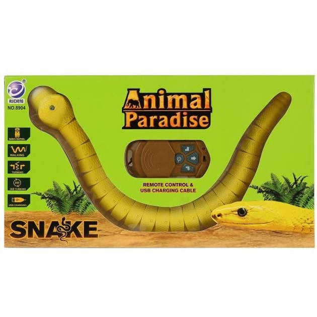 Фигурки животных - Интерактивная игрушка Maya toys Змея желтая (8904/1)#3