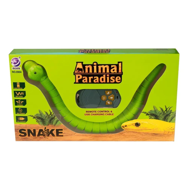 Фигурки животных - Интерактивная игрушка Maya toys Змея зеленая (8904/2)#4