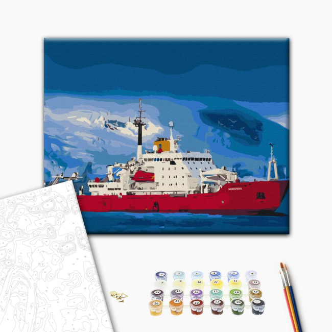 Товары для рисования - Картина по номерам Brushme Красавица Ноосфера в Антарктике Сергей Глотов 40 х 50 см (BS54262)#2