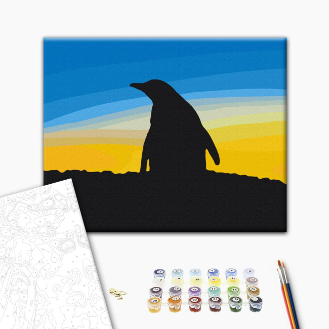 Товари для малювання - Картина за номерами Brushme Синьо-жовте небо Антарктики Сергій Глотов 40 х 50 см (BS54268)#2