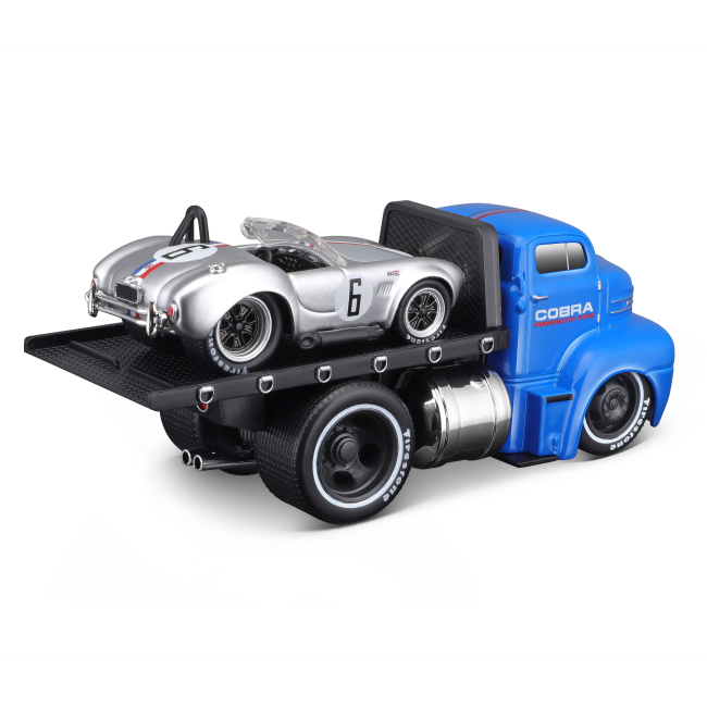 Транспорт і спецтехніка - Ігровий набір Maisto Muscle machines Трейлер-транспортер та машинка 1950 Ford COE Flatbed та 1964 Shelby Cobra (11532/2)#3