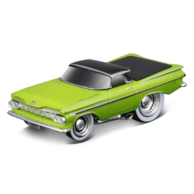 Транспорт і спецтехніка - Ігровий набір Maisto Muscle machines Трейлер-транспортер та машинка 1966 Chevrolet C60 Flatbad та 1959 Chevrolet El Camino (11532/8)#5