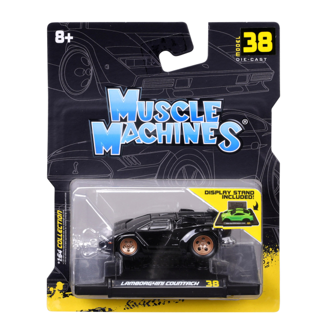 Автомоделі - Автомодель Maisto Muscle machines Lamborghini Countach 38 чорна (15526/6)#7
