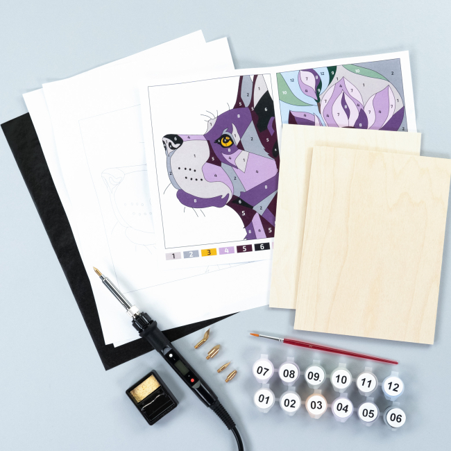 Наборы для творчества - Набор для выжигания Rosa Start Dog and Flower (N000156)#2