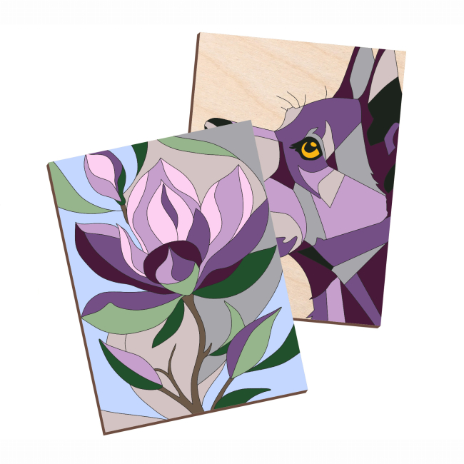 Наборы для творчества - Набор для выжигания Rosa Start Dog and Flower (N000156)#3