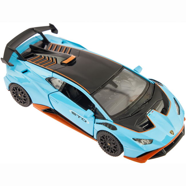 Автомодели - Автомодель Rastar Lamborghini Huracan STO 1:32 голубая (454.00.79)#4