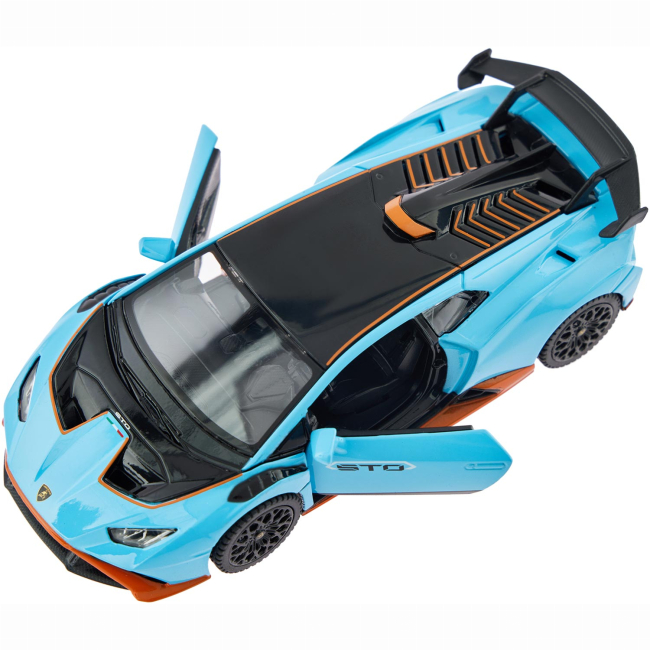 Автомодели - Автомодель Rastar Lamborghini Huracan STO 1:32 голубая (454.00.79)#8