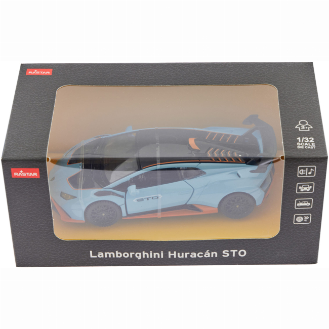 Автомодели - Автомодель Rastar Lamborghini Huracan STO 1:32 голубая (454.00.79)#9