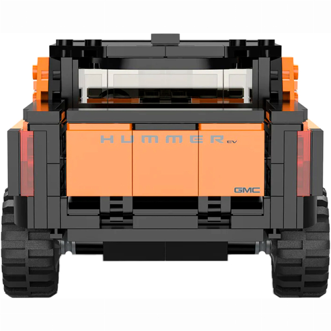Конструкторы с уникальными деталями - Конструктор Rastar Bricks Hummer EV 1:30 Оранжевый 454 детали (454.00.88)#6