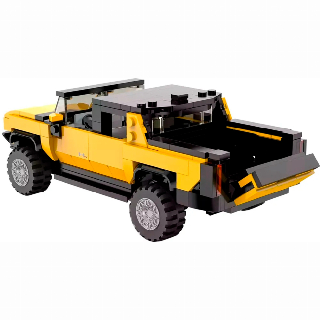 Конструкторы с уникальными деталями - Конструктор Rastar Bricks Hummer EV 1:30 Желтый 454 детали (454.00.89)#6