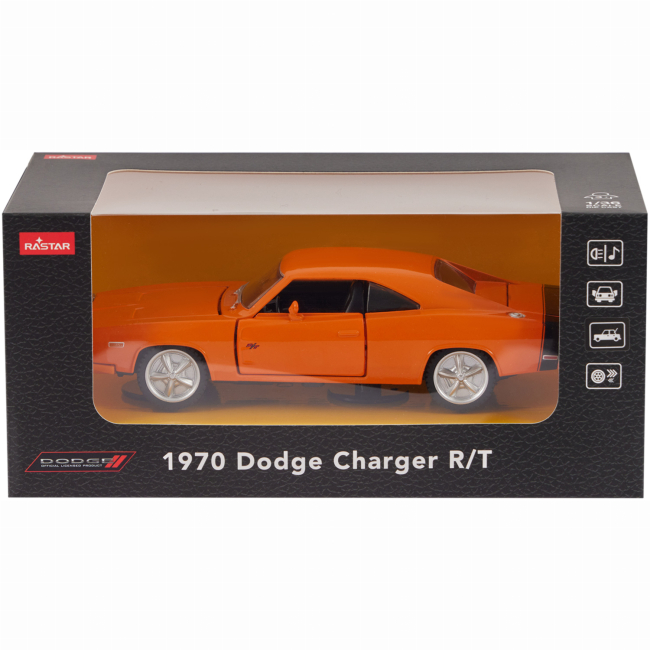 Автомоделі - Автомодель Rastar 1970 Dodge Charger R/T 1:36 помаранчева (454.00.96)#9