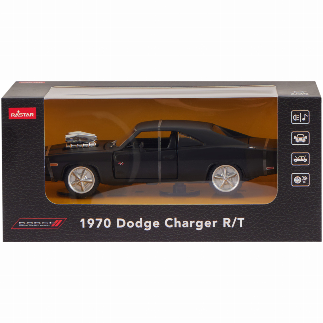 Автомодели - Автомодель Rastar 1970 Dodge Charger R/T 1:36 черная (454.00.97)#9