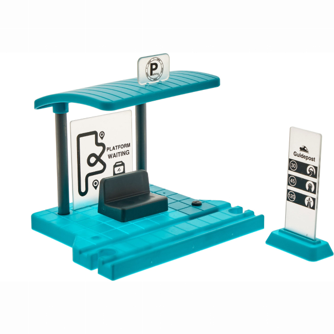 Железные дороги и поезда - Игровой набор Zipp toys Городской экспресс 103 детали зеленый (532.00.54)#3